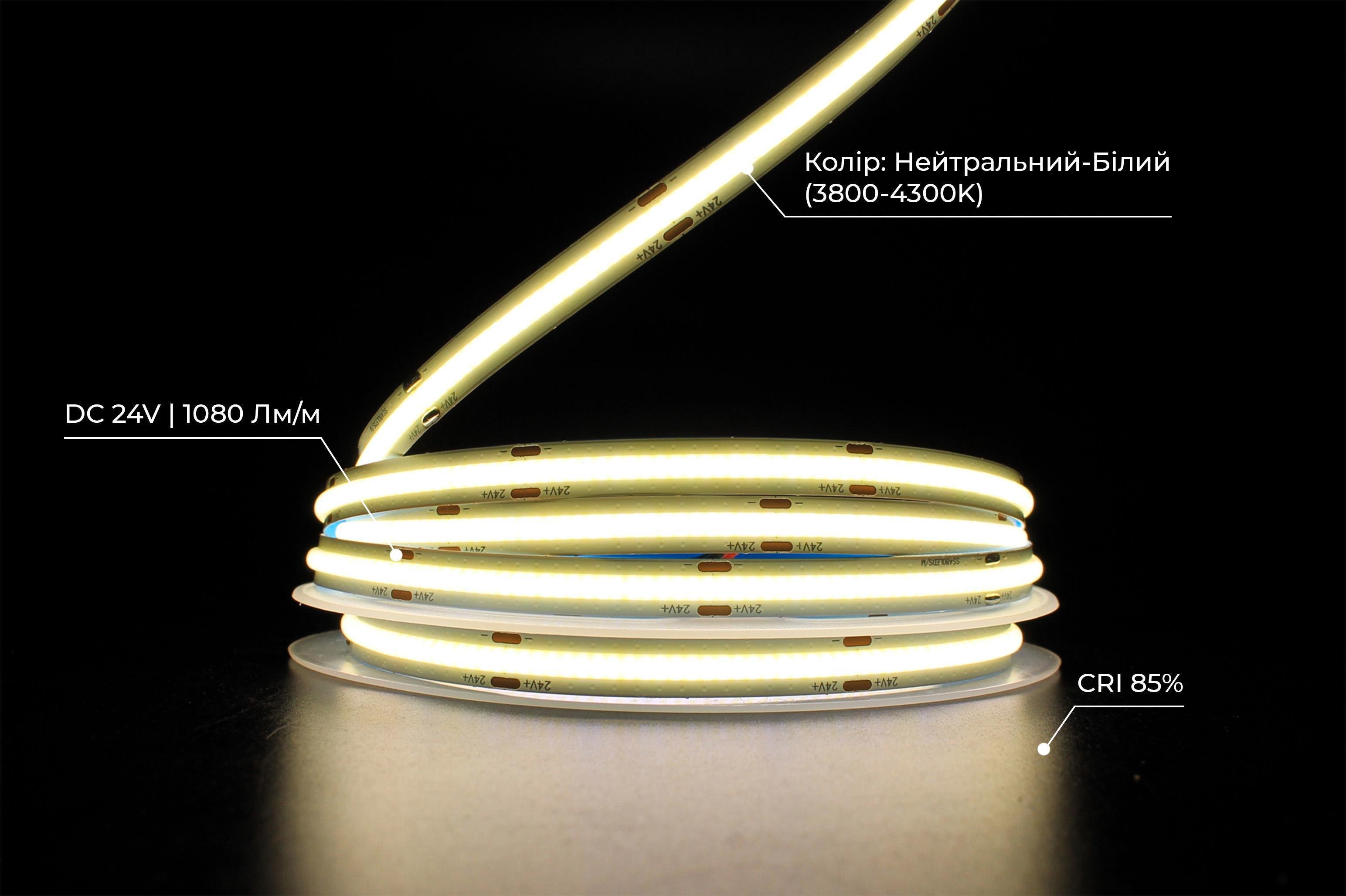 Светодиодная лента Prolum СОВ 480LED IP20 Series-PRO 24V Нейтральный Белый (28522832) - фото 4