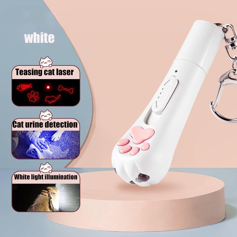 Ігровий ліхтар-лазер для тварин ZK-2381L LED+UV 4 картинки USB Білий (29703519) - фото 6