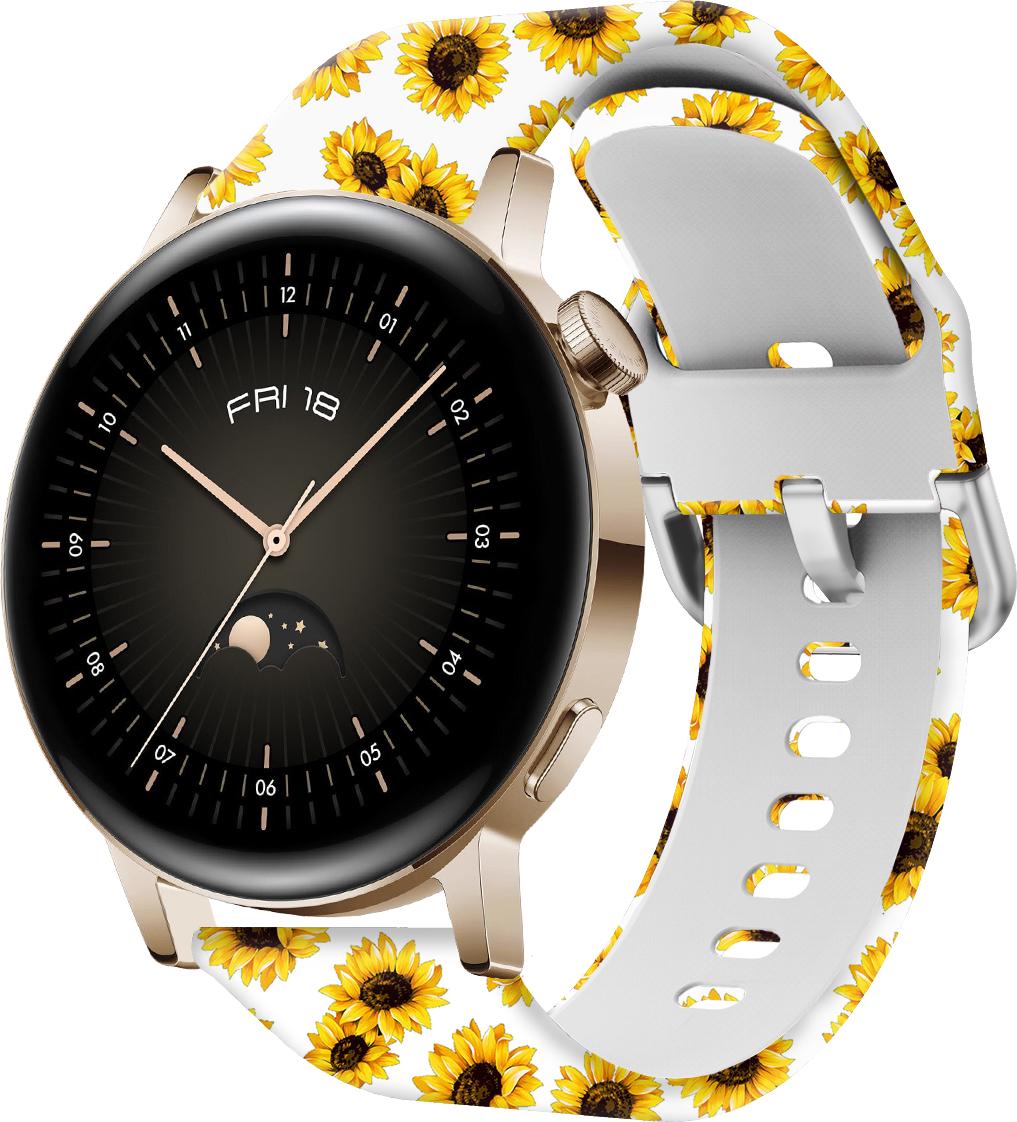 Ремешок Colorful для Huawei Watch GT3 Sunflower 42 мм White (28621)