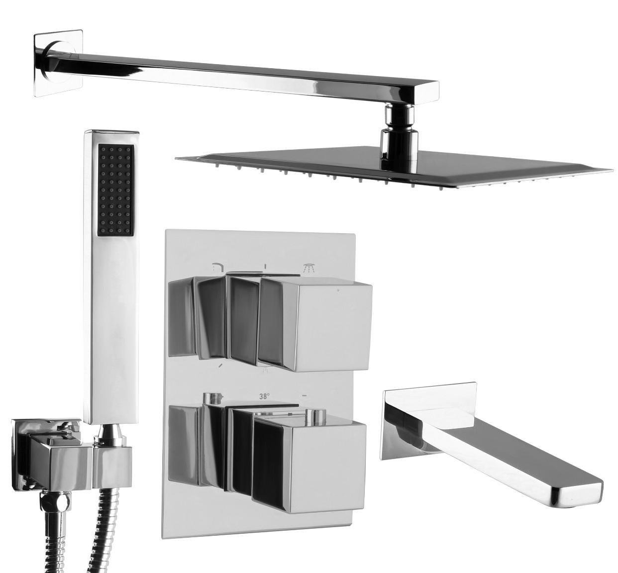 Змішувач для душу вбудований TOPAZ Odiss to 08117-L03-TT з тропічним душем - фото 1 Змішувач для душу вбудований TOPAZ Odiss to 08117-L03-TT з тропічним душем - фото 1