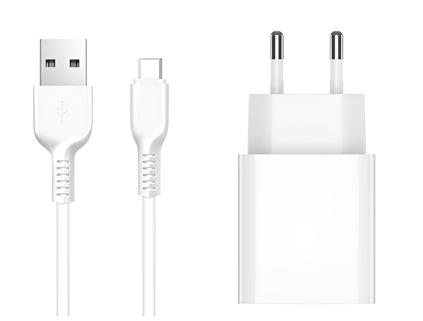 Комплект быстрой зарядки Jellico с быстрой зарядкой QC 3.0 + Кабель зарядки USB to Type-C 22,5 W Белый (eed7d4ea)