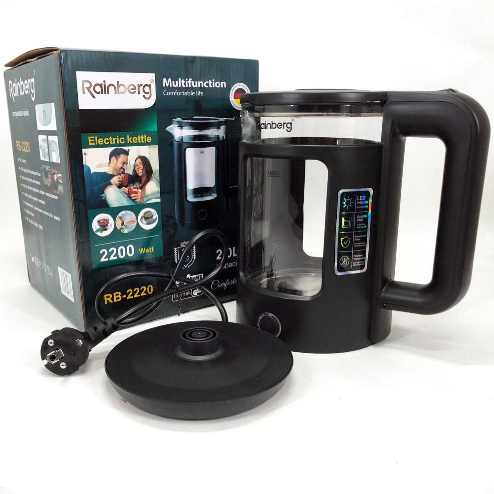 Електрочайник Rainberg RB-2220 2200 Вт 2 л Чорний (266161) - фото 4