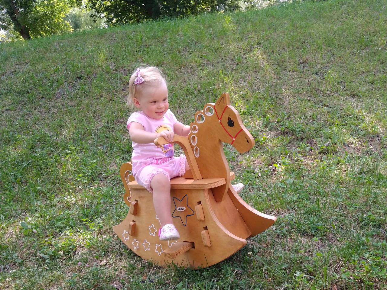 Качалка HEGA Лошадка деревянная яркая с росписью (95) - фото 8 Качалка HEGA Лошадка деревянная яркая с росписью (95) - фото 8