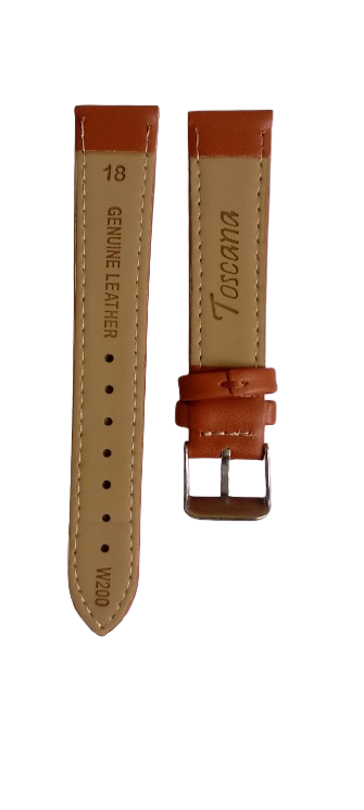 Ремешок для часов кожаный гладкий 18 мм L-170 мм Светло-коричневый (3735) - фото 2 Ремешок для часов кожаный гладкий 18 мм L-170 мм Светло-коричневый (3735) - фото 2
