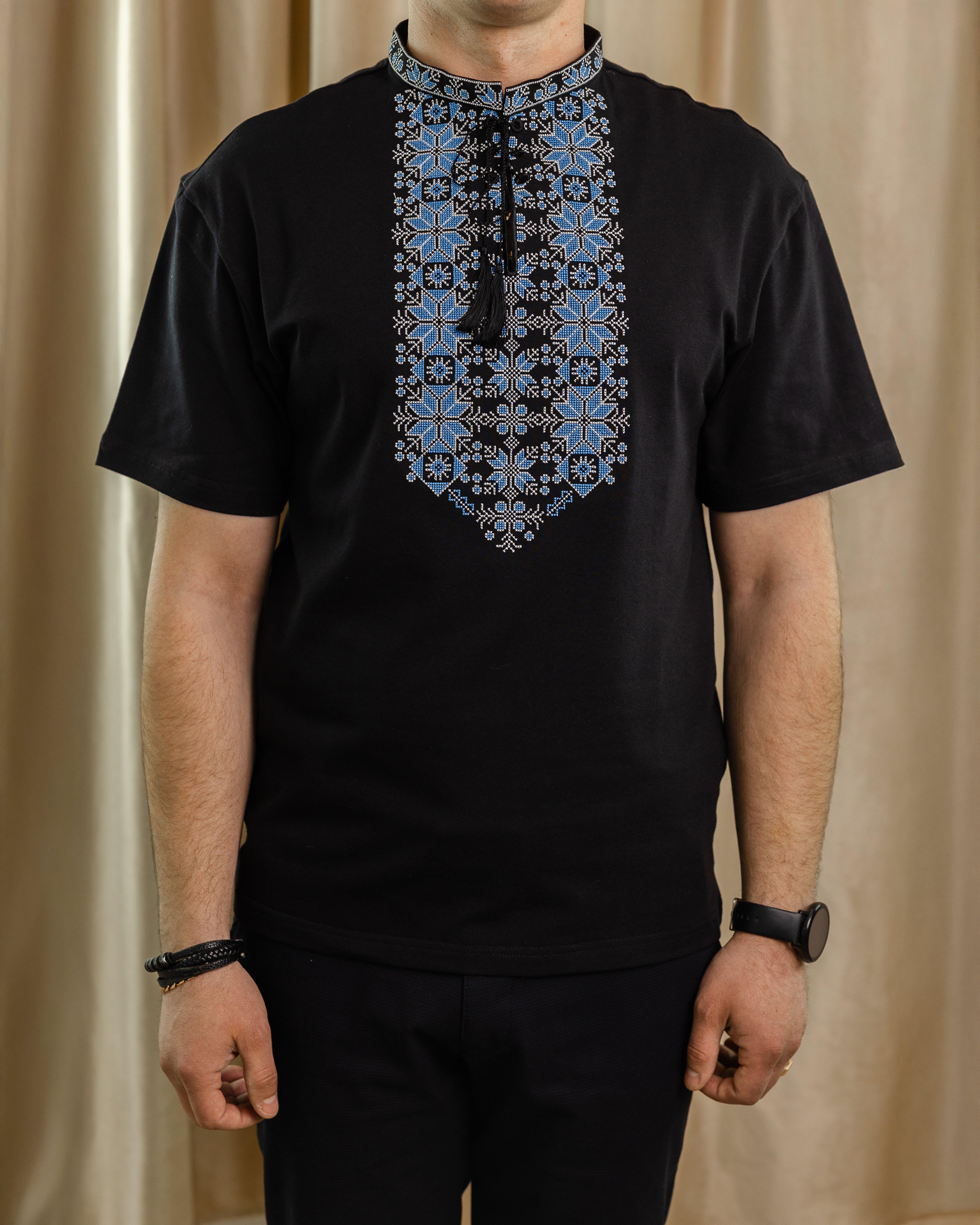 Футболка-вышиванка мужская XRmaster Казимир 2XL Черный (0002459-XXL)