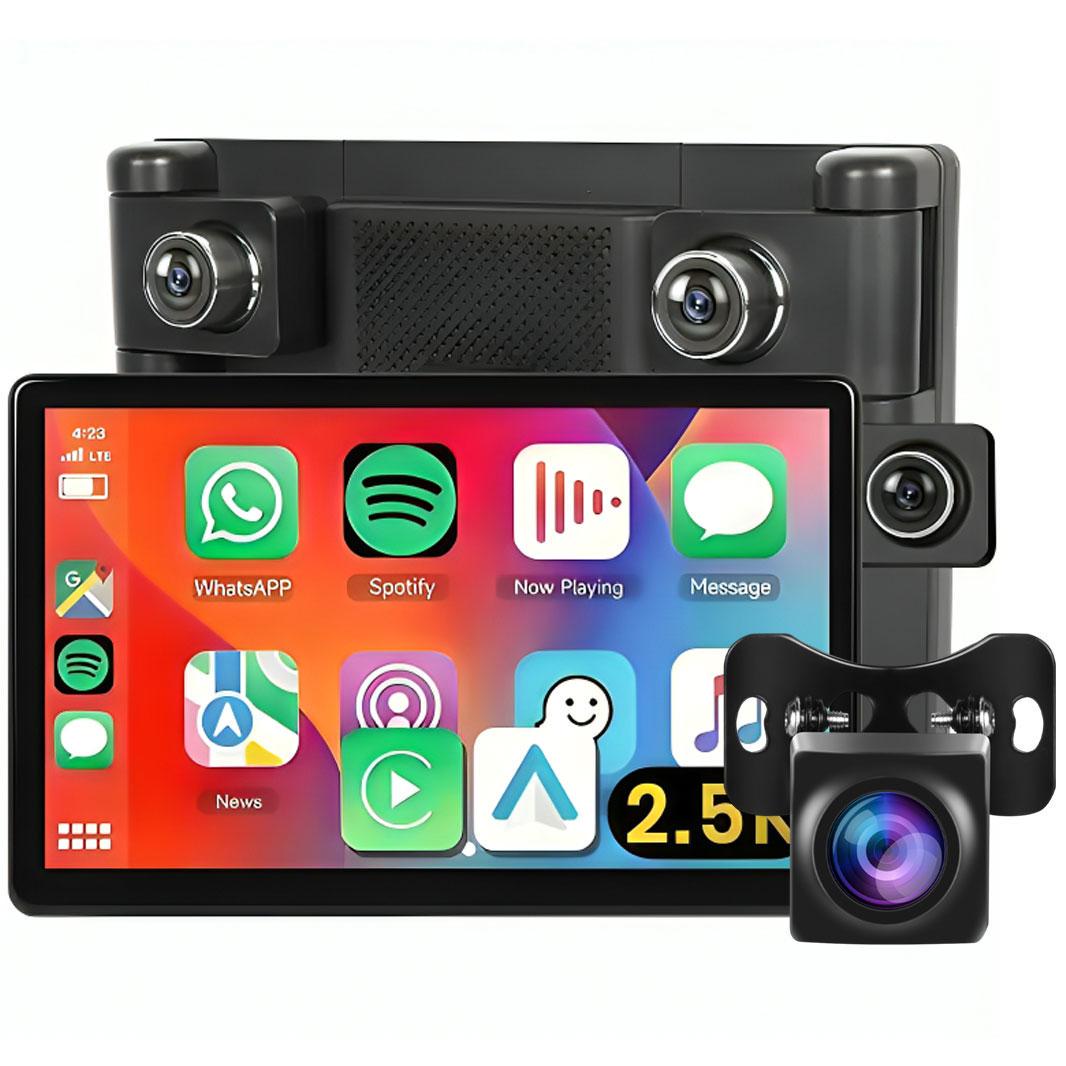 Монітор мультимедійний автомобільний 8" Podofo A3782 з камерою заднього виду/відеореєстратор Apple CarPlay/Android 15 м (1354)