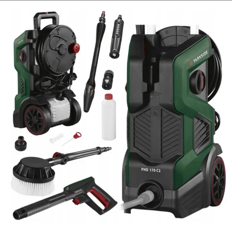 Мийка високого тиску PARKSIDE PHD 170 C2 115 бар 2400 Вт з мийною рідиною (Parkside PHD 170 C2) Мийка високого тиску PARKSIDE PHD 170 C2 115 бар 2400 Вт з мийною рідиною (Parkside PHD 170 C2)