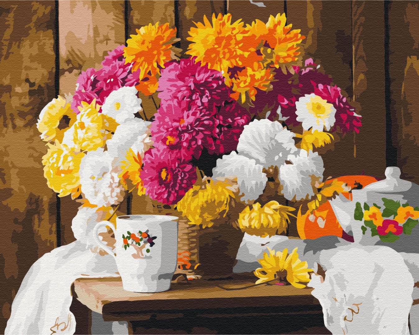 Картина за номерами Brushme Осіннє чаювання 40x50 см (BS52749) Картина за номерами Brushme Осіннє чаювання 40x50 см (BS52749)