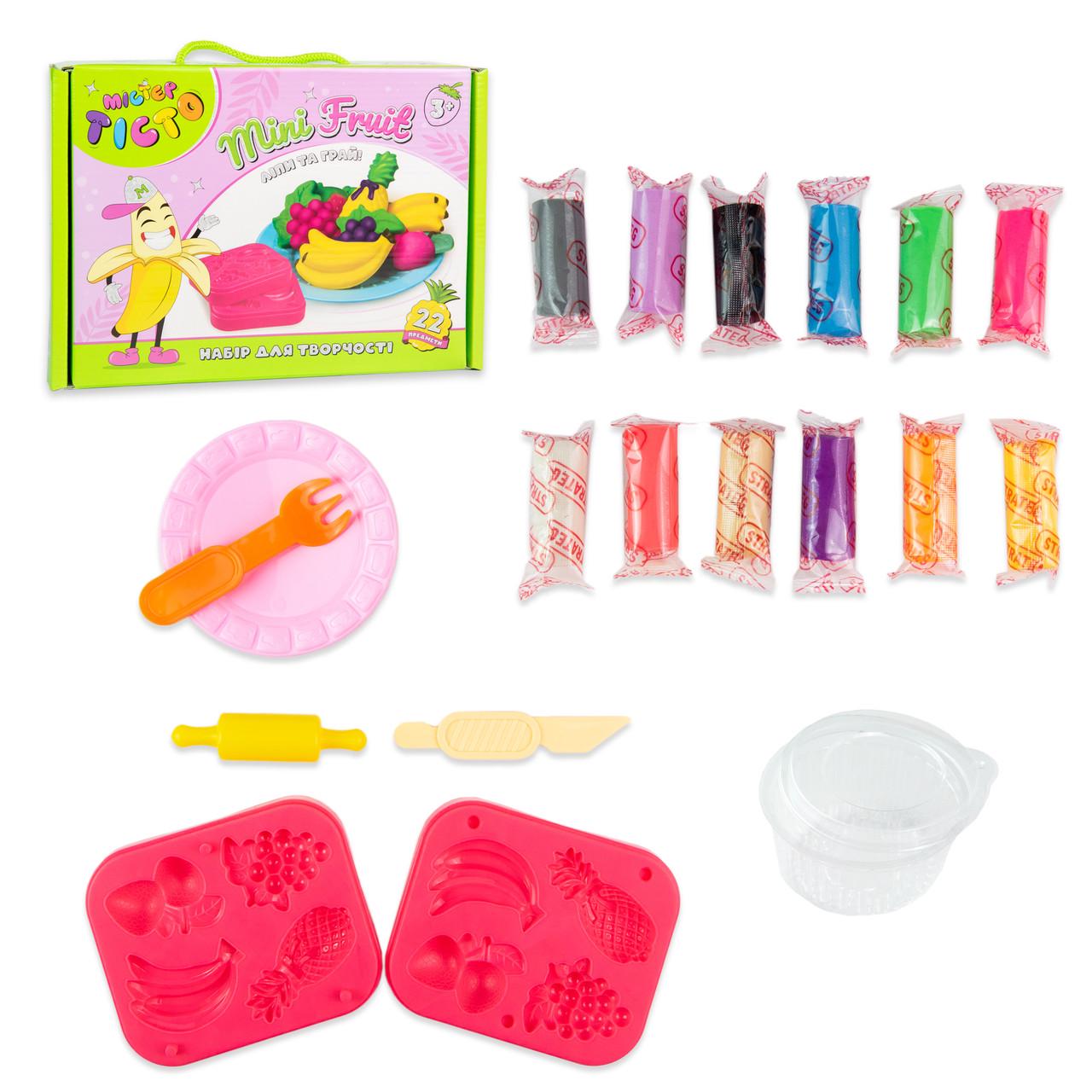 Набір для творчості Strateg Містер тісто Mini Fruit (41009) - фото 2 Набір для творчості Strateg Містер тісто Mini Fruit (41009) - фото 2