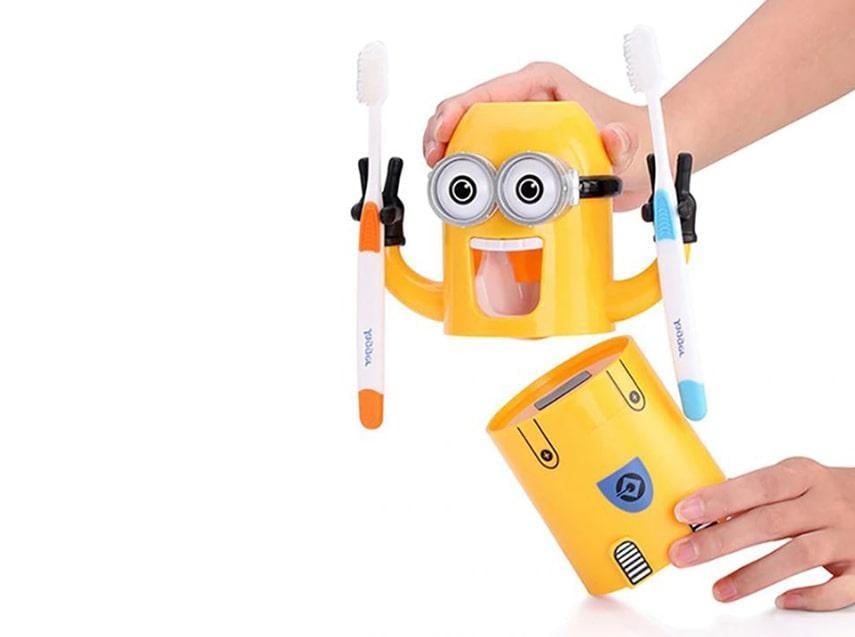 Дозатор диспенсер держатель зубной пасты Миньон для двух зубных щеток (1052) - фото 5