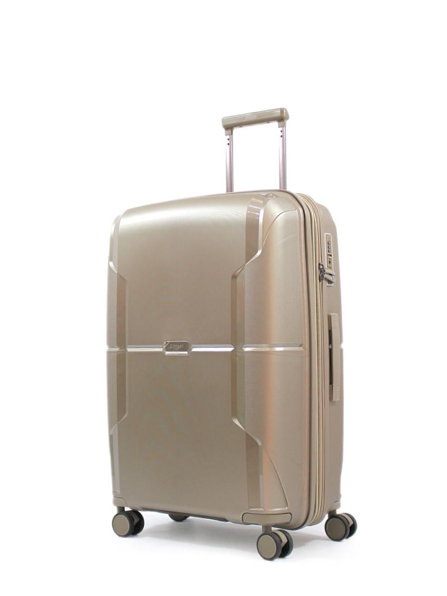 Чемодан средний AIRTEX полипропилен M 68х46х28 + 5 см 89 л 3,6 кг Шампань (245)