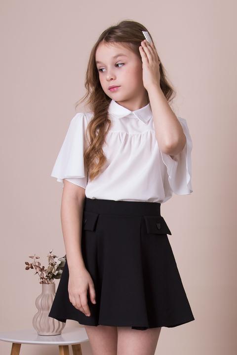 Блузка для дівчинки Mevis 4961-02 128 см Молочний