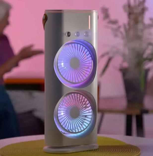 Настольный увлажнитель воздуха с двумя вентиляторами и LED подсветкой 280 мл White - фото 11 Настольный увлажнитель воздуха с двумя вентиляторами и LED подсветкой 280 мл White - фото 11