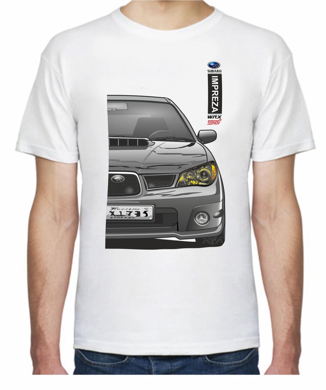 Футболка мужская Avtolife Subaru WRX STI FR 107108 S Белый (2494944282)