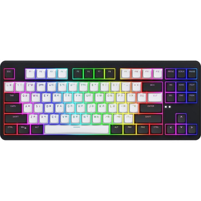Клавиатура беспроводная Hator Rockfall 3 Mecha TKL Wireless механическая 87 клавиш Orange Switch Black (HTK850UA)