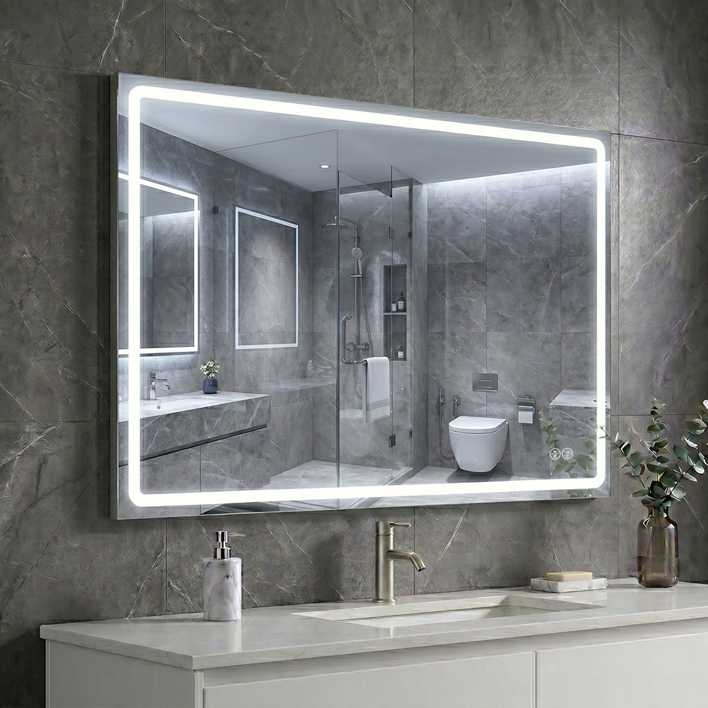 Зеркало для ванной комнаты Aqua PooL Aqua 88-Hra100s70-CWDd-mK с LED-подсветкой 100x70 см Сатин (32306394)