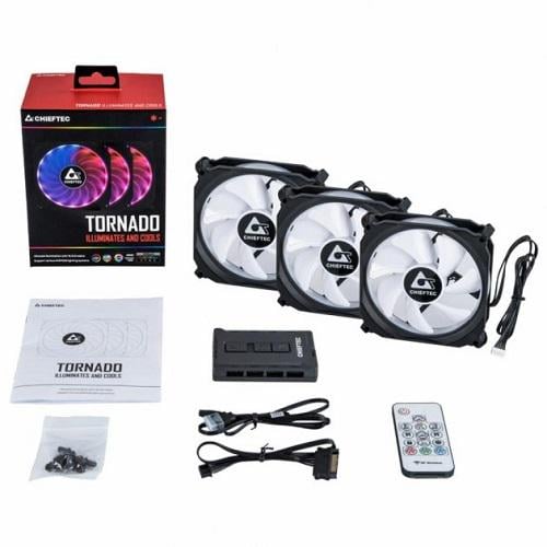 Вентилятор для корпуса Chieftec CF-3012-RGB Tornado fan set 120 мм (9615101) - фото 7