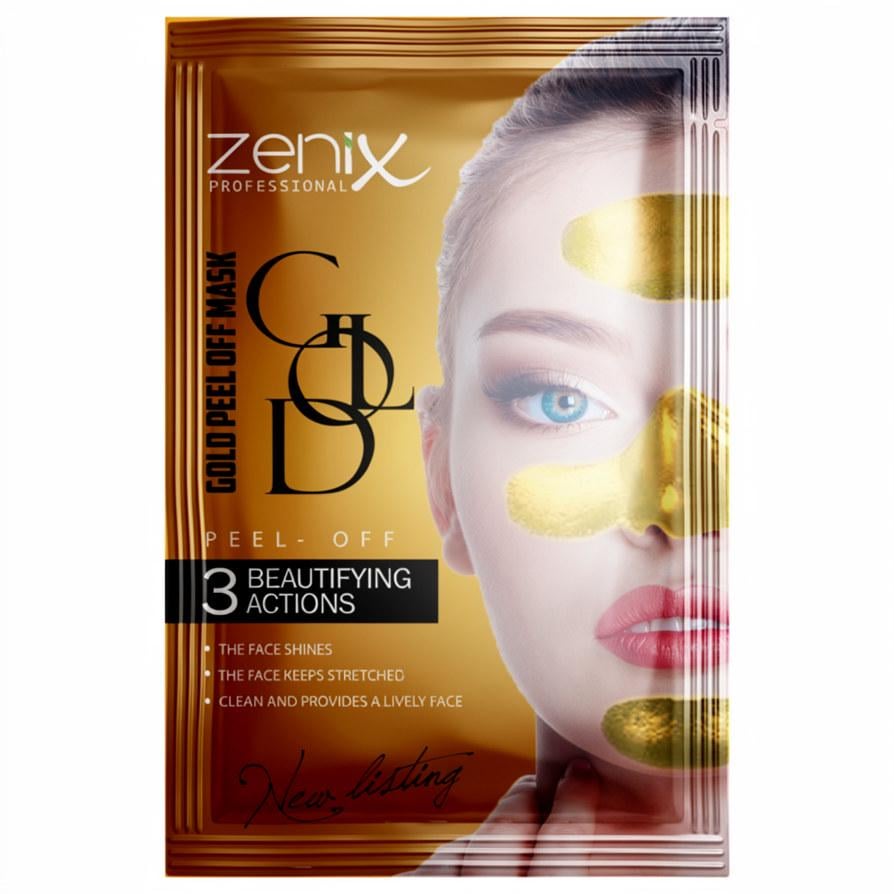 Маска-пленка оживляющая золотая для лица с гекторитом Zenix 15 г
