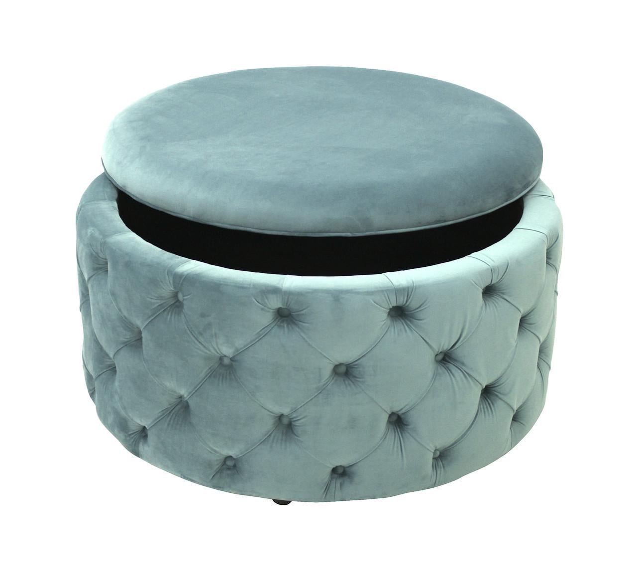 Пуф MeBelle Maroon велюр 100x100x50 см Бирюзовый (0277)