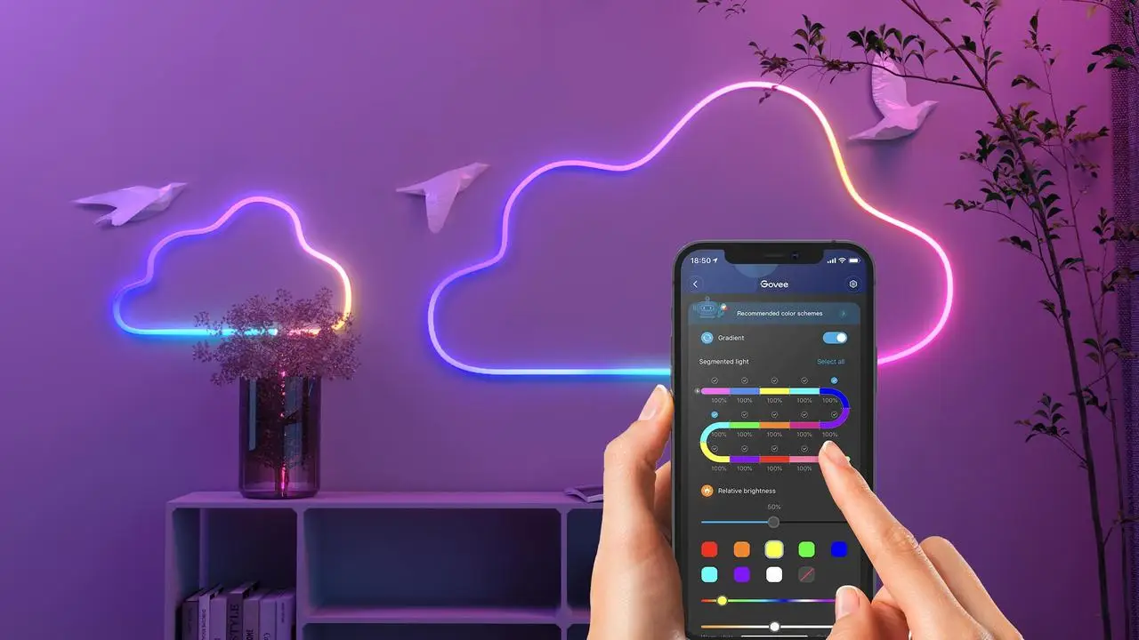 Умная светодиодная лента Govee NEON RGBIC LED Wi-Fi/Bluetooth 3 м - фото 6