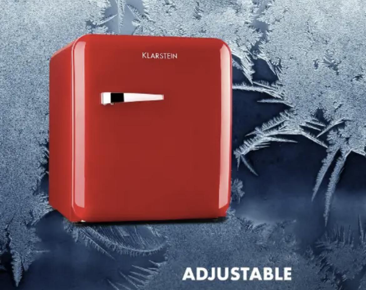 Міні-холодильник KLARSTEIN Audrey Mini з морозильною камерою LED-підсвіткою ретро-дизайном у американському стилі 37 л/5 л (10046054) - фото 3 Міні-холодильник KLARSTEIN Audrey Mini з морозильною камерою LED-підсвіткою ретро-дизайном у американському стилі 37 л/5 л (10046054) - фото 3