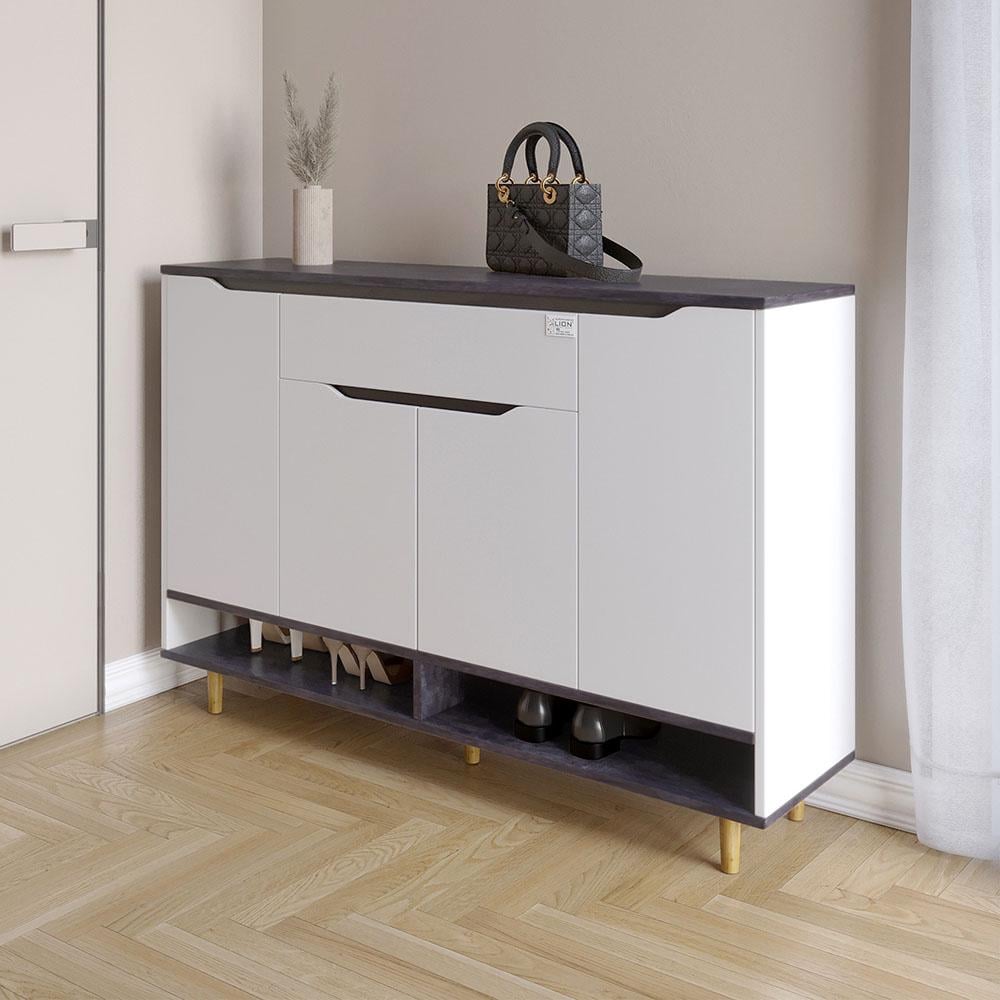 Тумба для обуви в прихожую Lion Салливан Тумба-2 Нимфея Альба (000-000-2285)