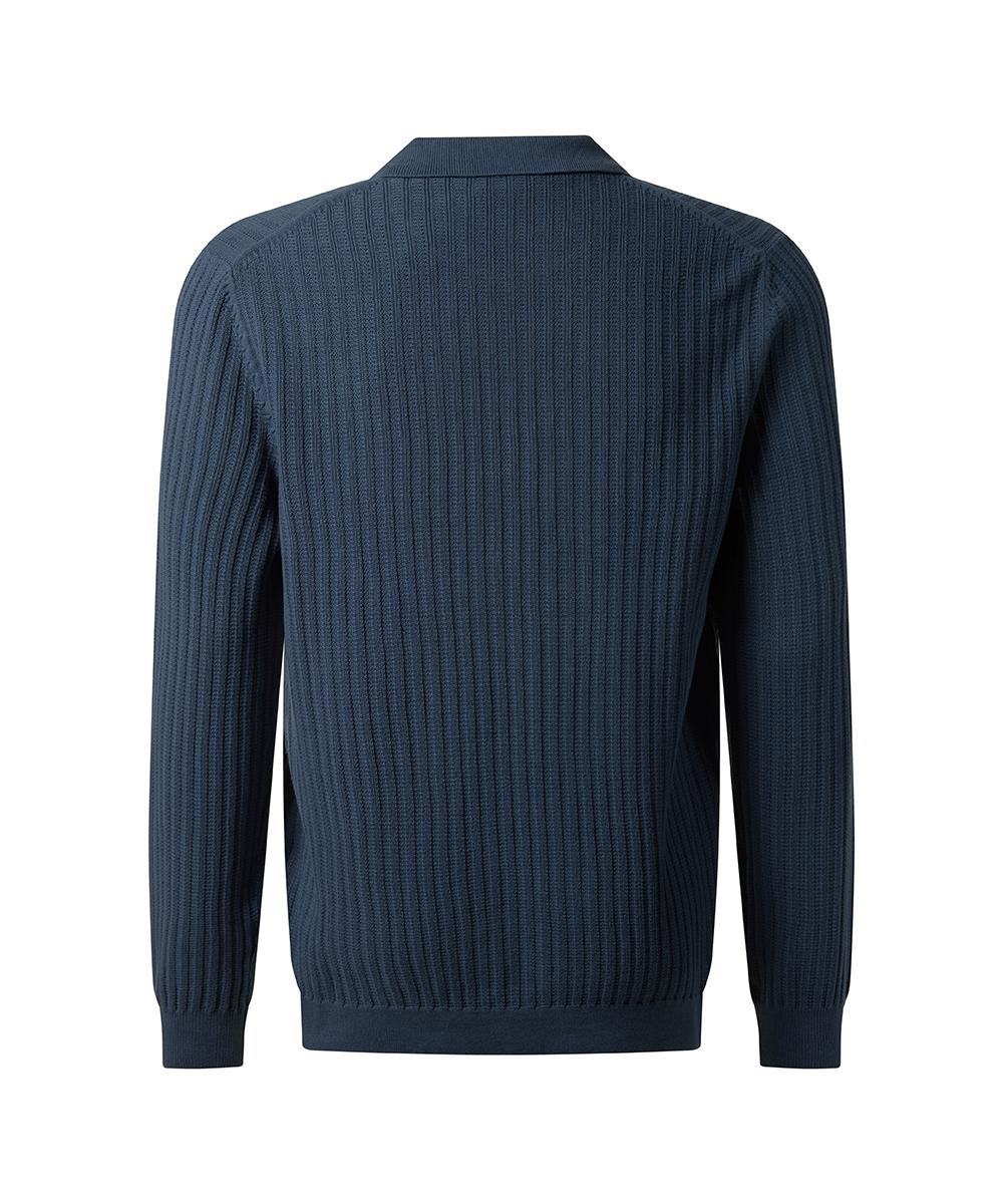 Поло чоловіче з візерунком XL Темно-синій (C5 51414.5105.6325-XL) - фото 2 Поло чоловіче з візерунком XL Темно-синій (C5 51414.5105.6325-XL) - фото 2