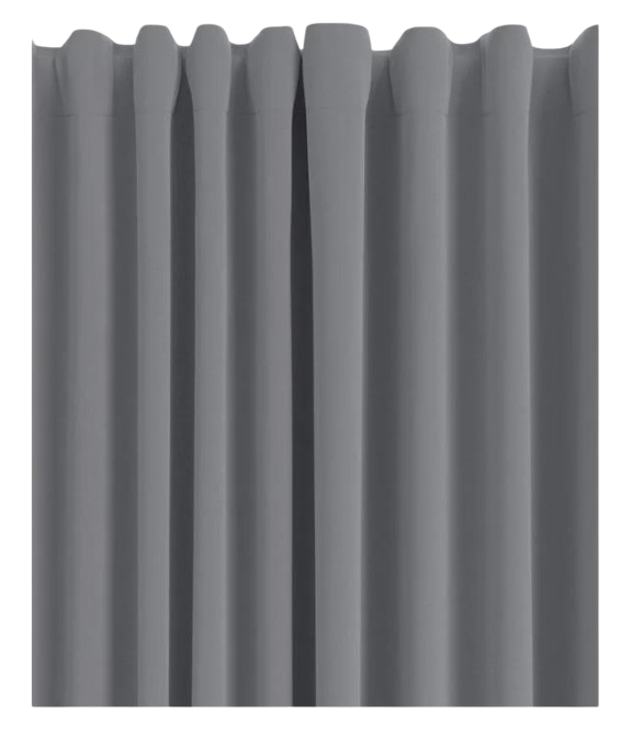 Фіранка з поліестеру 1x140x245 см Сірий