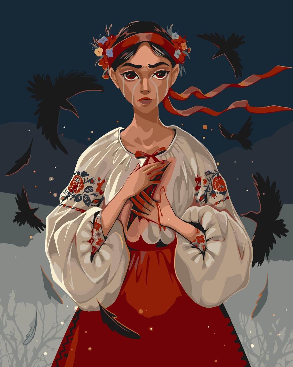 Картина по номерам ART CRAFT Украинская девушка Екатерина, 40х50 см