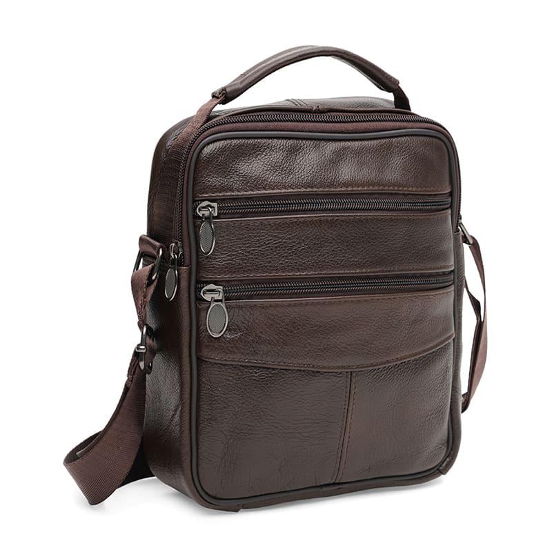 Сумка мужская кожаная Borsa Leather K12314br Brown