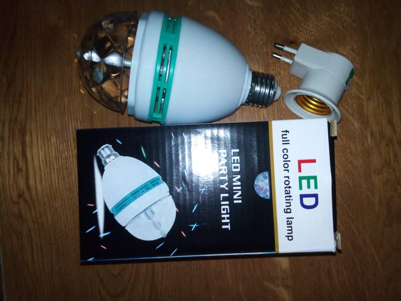 Лампа светодиодная Диско 16х8 см 220 Вт Мультиколор (150-41-диск 1860-02) - фото 3