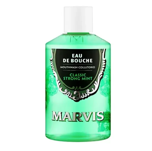 Ополаскиватель для полости рта Marvis Classic Strong Mint насыщенная мята с фтором и ксилитом 400 мл
