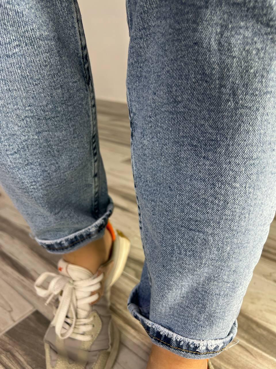 Джинси жіночі Mikaletta 3255 MOM RELAX comfort jeans висока посадка банани стрейчеві р. 29 Блакитний (3899) - фото 5