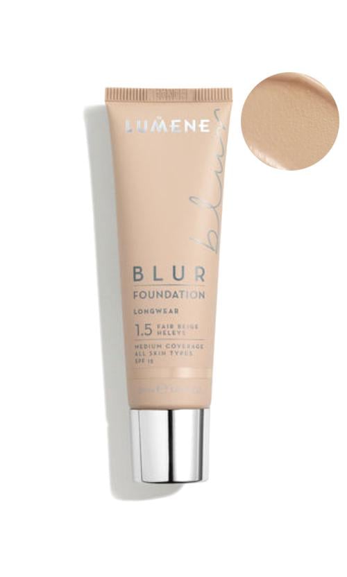 Тональна основа Lumene Blur 16H Longwear Foundation SPF15 стійка 1,5 Fair Beige (14718)