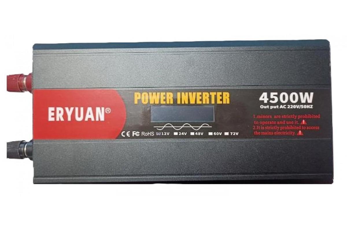 Преобразователь для автомобильных аккумуляторов ERYUAN 12V 220V 4500W синий черный (21-14-15377) - фото 1