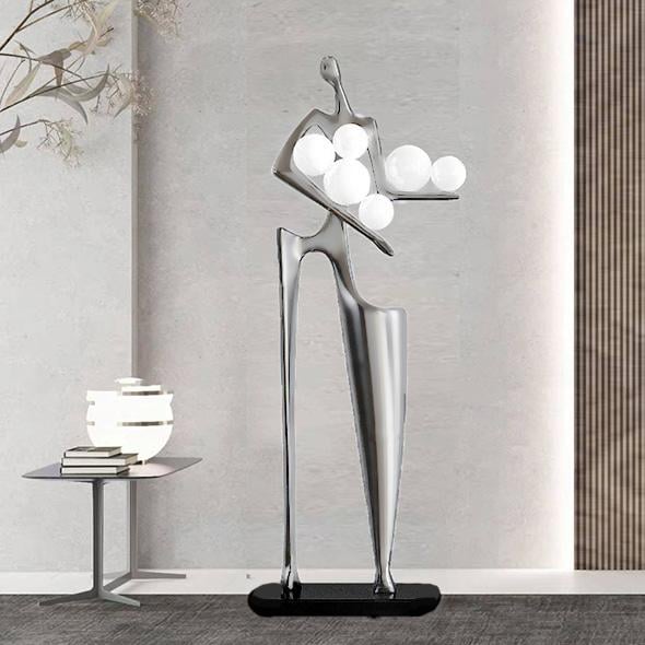 Торшер Palza H190 Silver/White (034014-SHL)