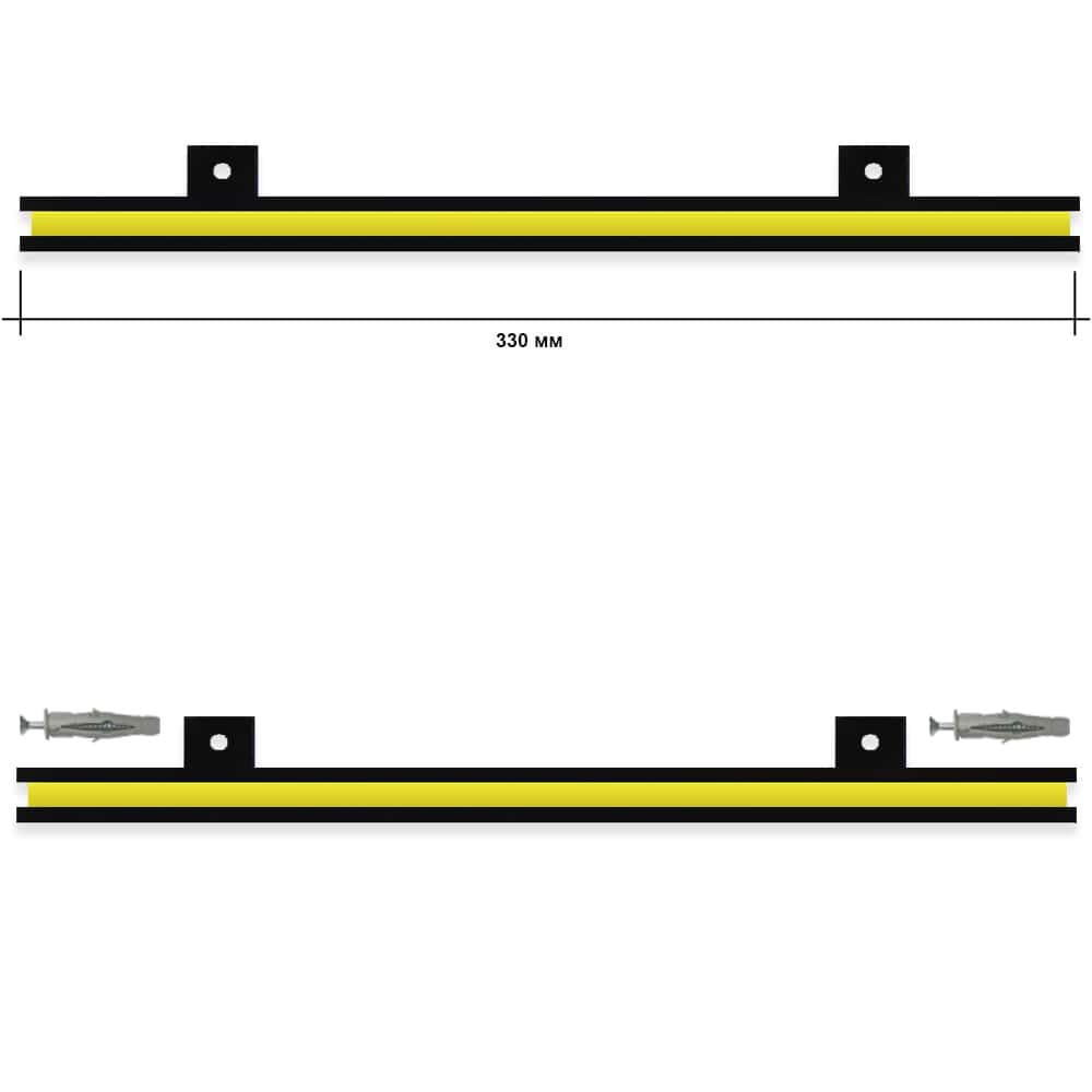 Магнитная планка для инструмента KENOVO GSH33 330 мм Черный/Жёлтый - фото 4