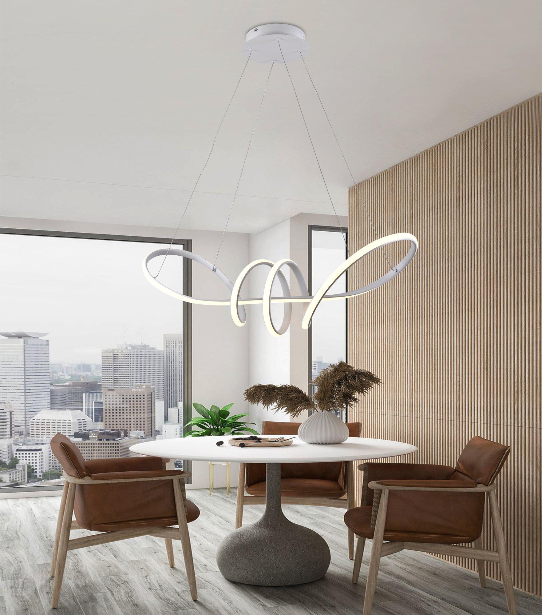 Люстра подвесная светодиодная Sirius LCD3056 WT Белый