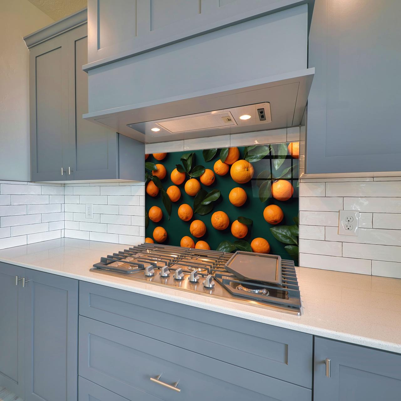 Стеклянная панель для кухни NovellaPrint Апельсины 60х40 см (1025.1) - фото 2