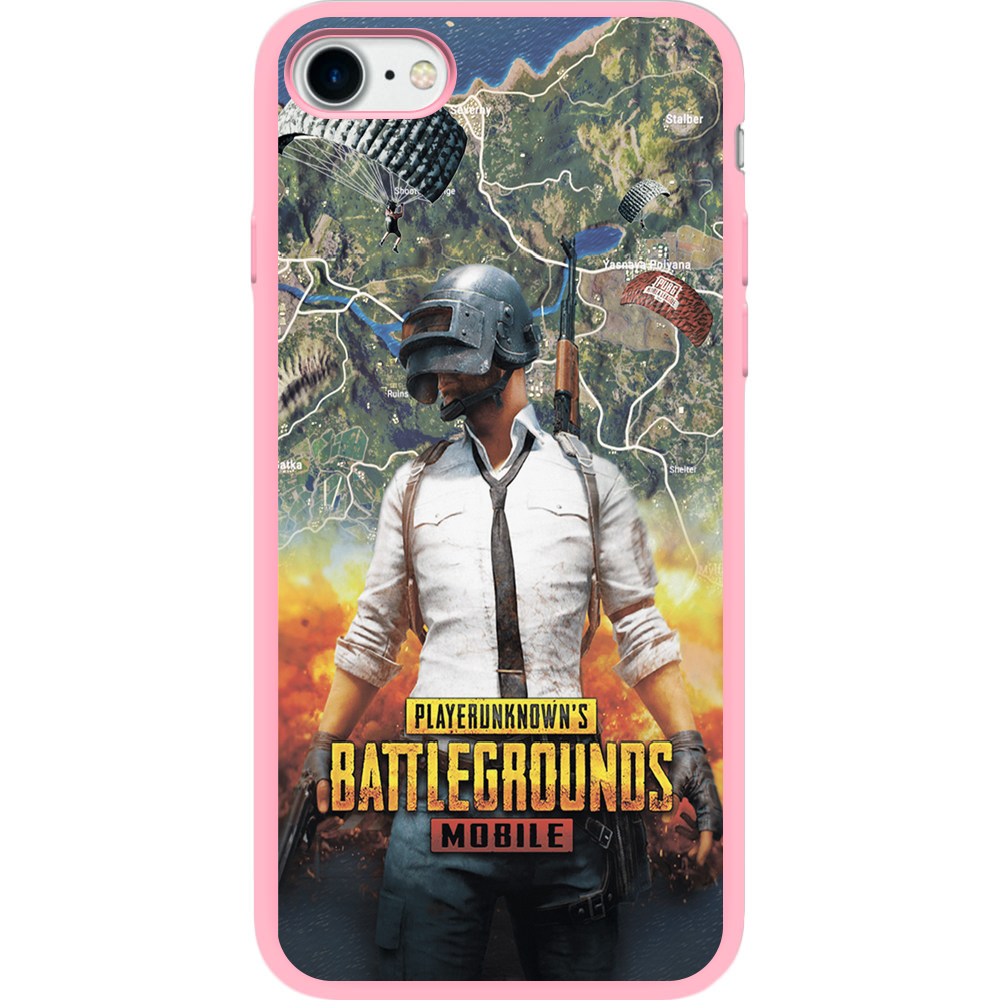 Чехол BoxFace Apple iPhone 7/8 SE  2020 PUBG Mobile Розовый силикон (26205-up2309-35446)