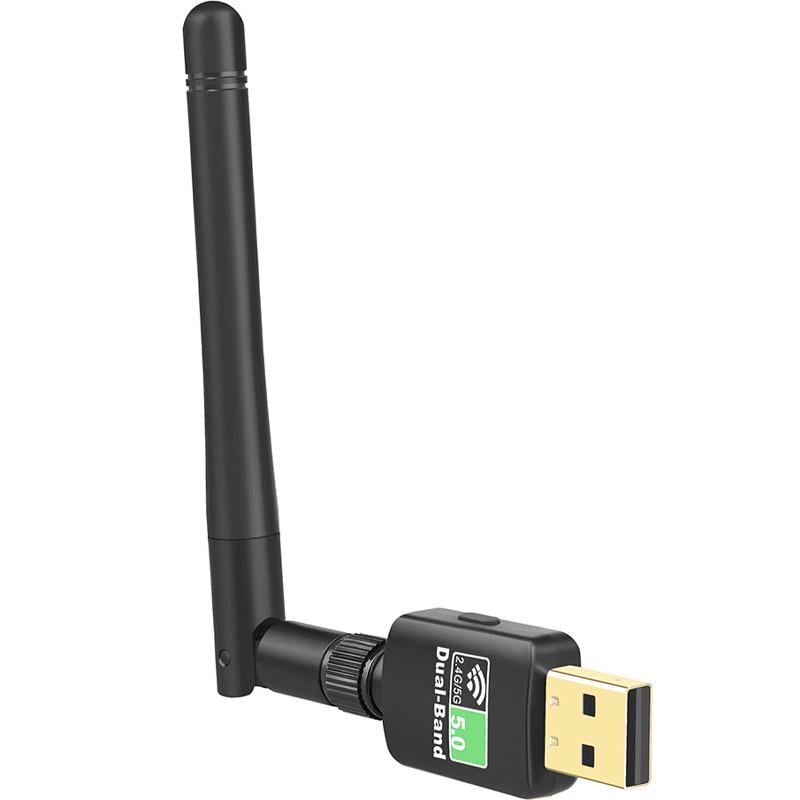 Адаптер двухдиапазонный Wi-Fi/Bluetooth U&P WB702 600M Black (SHT-WB702-BK)