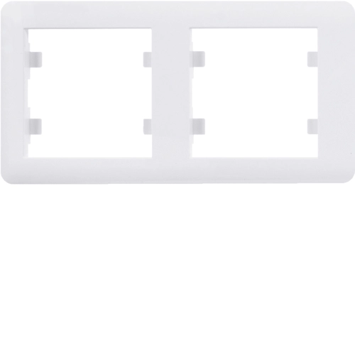 Рамка двомісна горизонтальна Hager Lumina Soul Білий (WL5220)