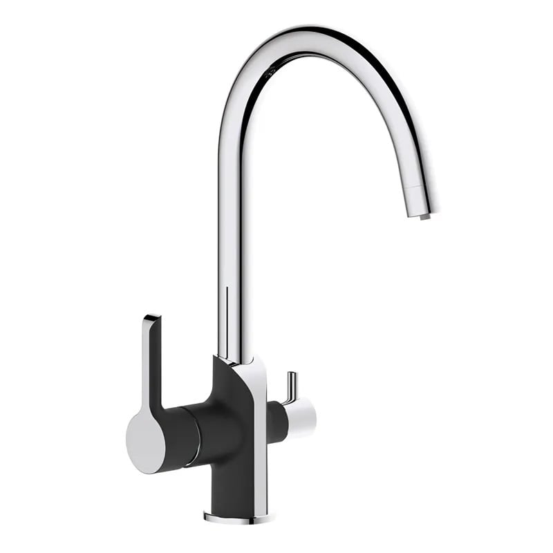 Змішувач кухонний на дві води MIXXUS Premium Edem 021 Black (MI5925)
