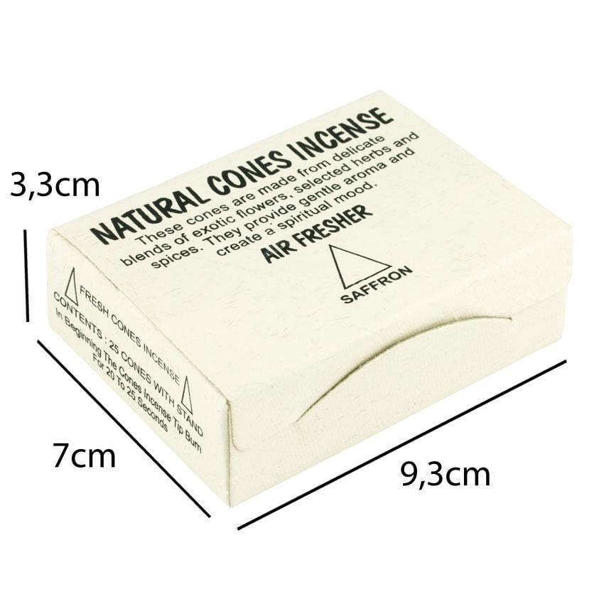 Благовония Непальские конусные Шафран 25 конусов с подставкой 9,3х7х3,3 см (27866) - фото 2