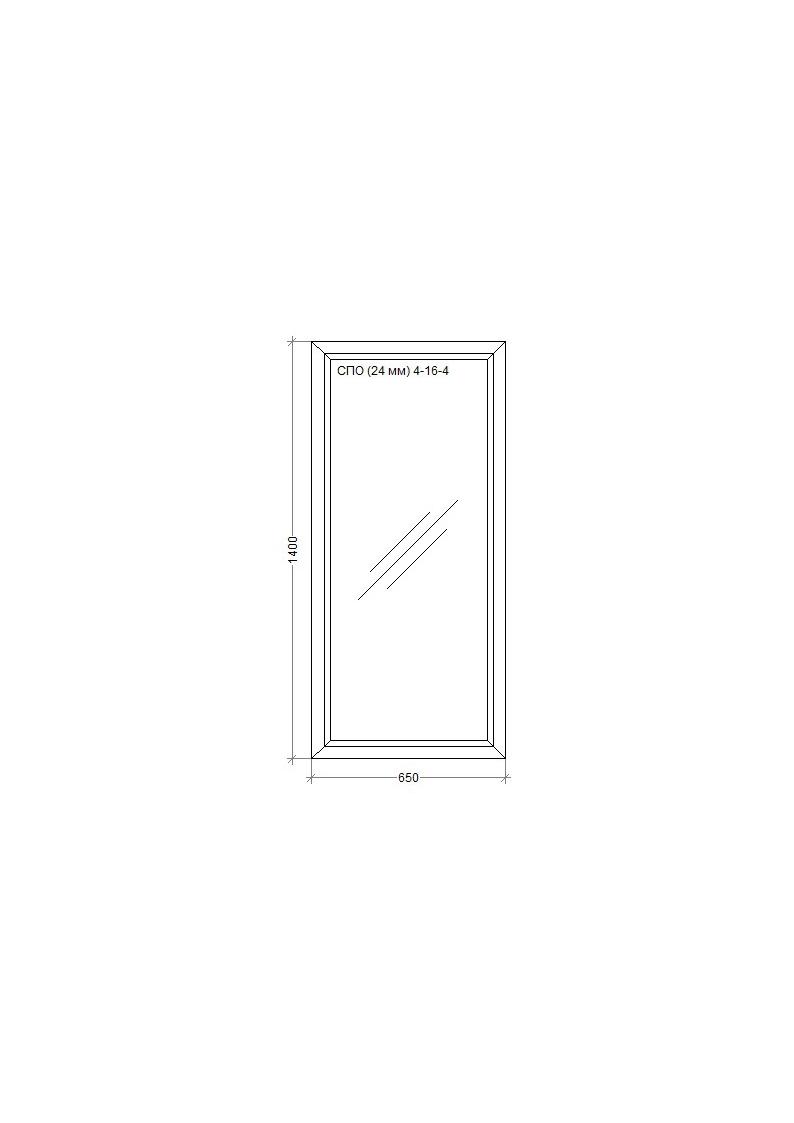 Вікно металопластикове WDS MiroPlast глухе 650х1400 мм - фото 2 Вікно металопластикове WDS MiroPlast глухе 650х1400 мм - фото 2