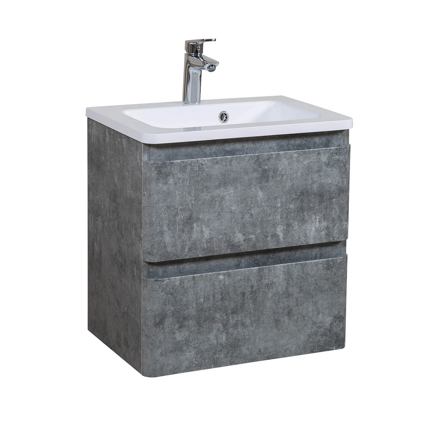 Тумба у ванну Aqua Rodos Акцент 70x45 підвісна з умивальником Альфа Сірий мармур (АР000040157)