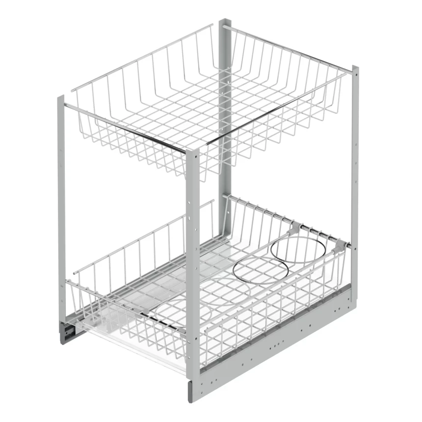 Карго Starax для бутылок с дотягом S-2103-C на 2 полки 450 мм Хром (010574) - фото 4