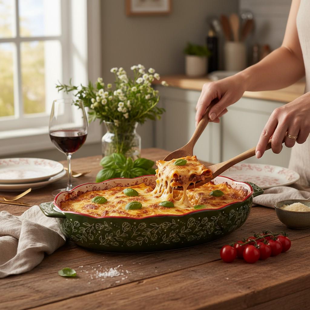 Форма для запекания в духовке фарфоровая овальная Vintage с ручками 2,5 л 36х25х6,5 см Зеленый (HM05-04) - фото 5 Форма для запекания в духовке фарфоровая овальная Vintage с ручками 2,5 л 36х25х6,5 см Зеленый (HM05-04) - фото 5