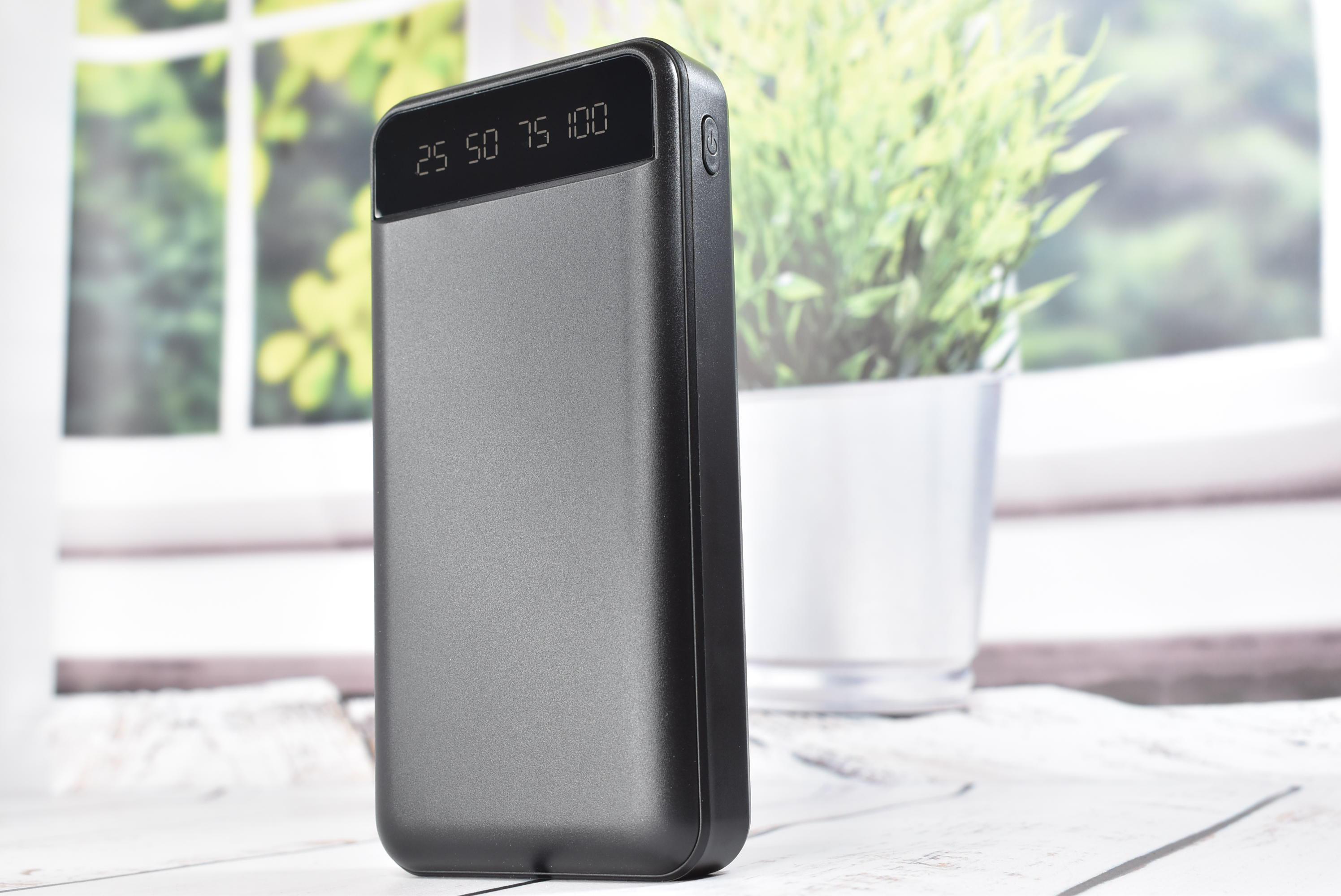 Повербанк KJ-P16 20000 mAh 5В з ліхтариком Black - фото 3