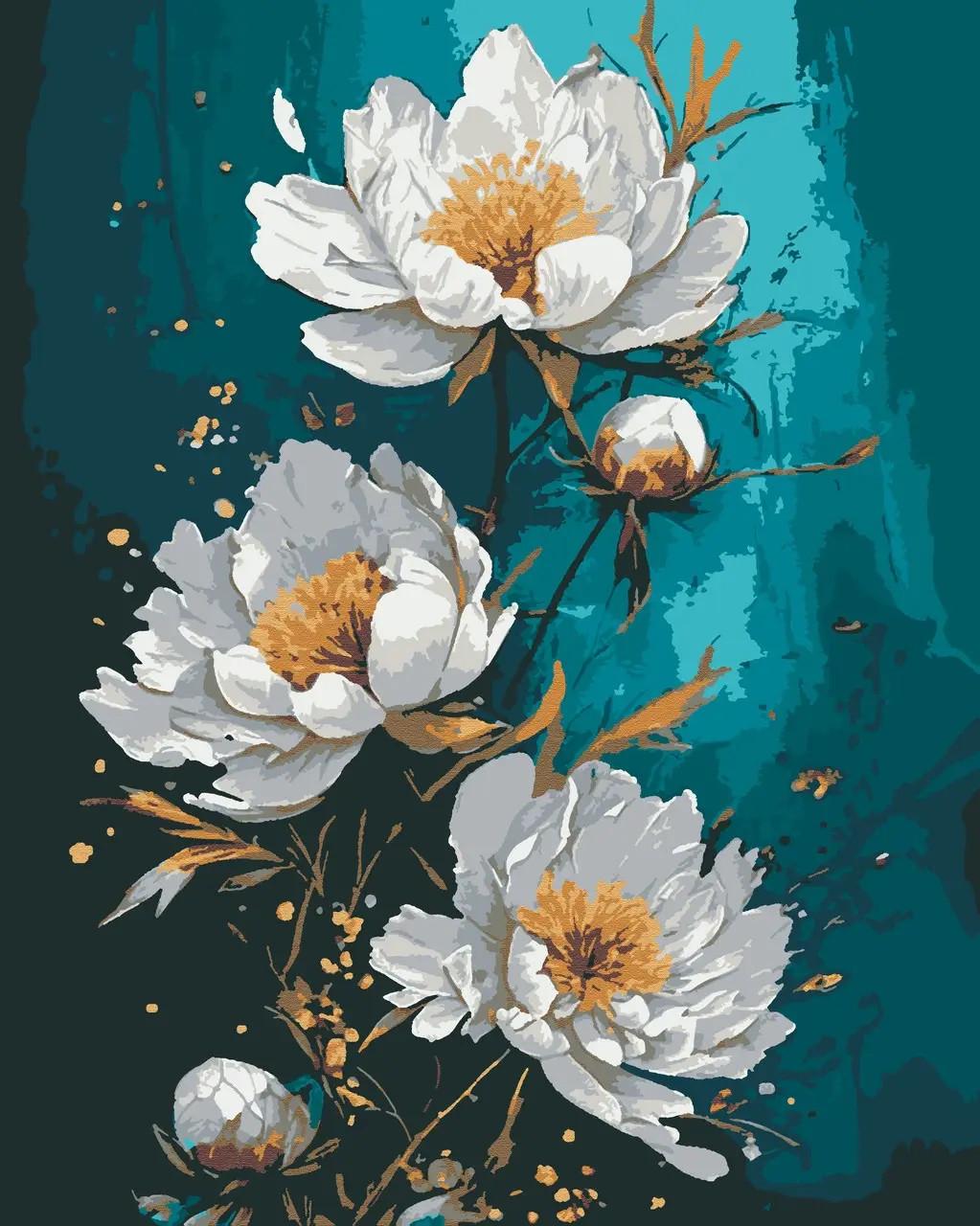 Картины по номерам Riviera Blanca "Белые лепестки" краски металлик 40х50 см (RB-0999) Картины по номерам Riviera Blanca "Белые лепестки" краски металлик 40х50 см (RB-0999)